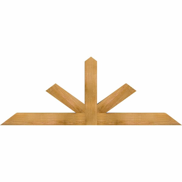 Ekena Millwork Saratoga Rough Sawn Timber Gable Bracket, Western Red Cedar, 60"W x 22"H x 4"D x 4"F, 9/12 Pitch GBW060X22X0404SAR00RWR - main
